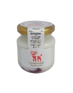 Йогурт сливочный со свежими ягодами малины 6 БЗМЖ 125 г Молочная здравница