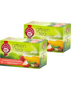 Чай зеленый клубника и лемонграсс 2 шт х 20 пак Teekane