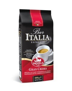 Кофе зерновой bar Italia Gran Crema 1 кг Saquella