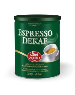 Кофе молотый без кофеина Espresso Dekaf 250 г Saquella
