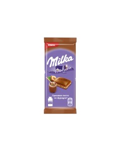 Шоколад молочный с добавлением ореховой пасты из фундука и с дробленым фундуком 90 г Milka