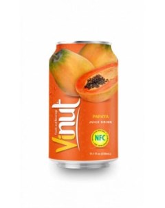 Напиток со вкусом Папайи 0 33 литра Упаковка 24 шт Vinut