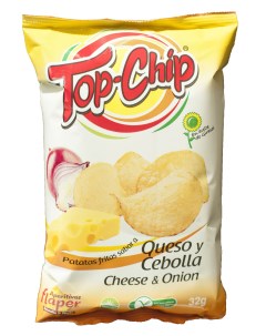 Чипсы картофельные со вкусом сыра и лука 32 г Top chip
