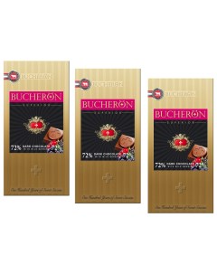 Горький шоколад Superior с лесными ягодами 3 шт по 100 г Bucheron