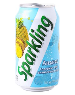 Газированный напиток Sparkling Ананас 0 355 л Lotte