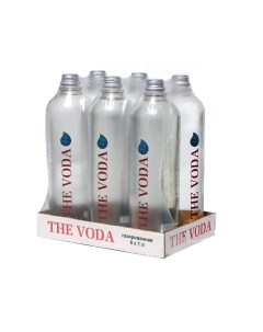 Вода природная питьевая газированная стекло 6 шт по 1 л The v oda