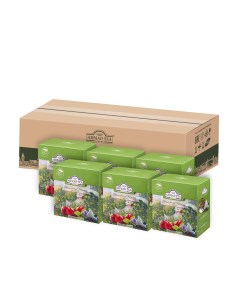 Чай Клубничный Мусс зелёный листовой в пирамидках 20х1 8г 6 штук Ahmad tea