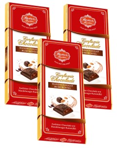 Шоколадная плитка Горький Шоколад с Трюфельной Начинкой из Миндаля и Рома 100 гр x Reber