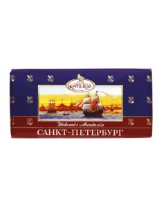 Плитка Фабрика имени Крупской Санкт Петербург темный шоколад с миндалем 100 г Кф крупской