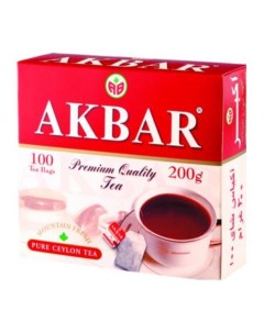 Чай черный Красно белая серия в пакетиках 2 г х 100 шт Akbar