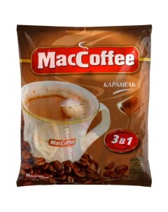 Кофейный напиток Карамель 3 в 1 растворимый 18 г х 25 шт Maccoffee