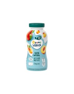 Йогурт питьевой детский с персиком с 8 месяцев 2 5 БЗМЖ 200 г Фрутоняня