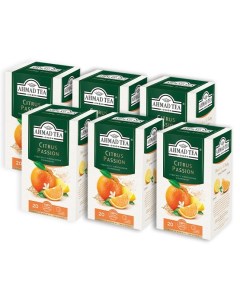 Травяной чай с апельсином и лимоном Цитрус пэйшн в пакетиках 20х2г 6 штук Ahmad tea