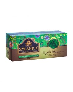 Чай Ceylon Premium зеленый байховый с мятой 25 пакетиков Zylanica