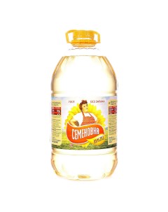 Подсолнечное масло рафинированное 5 л Семеновна