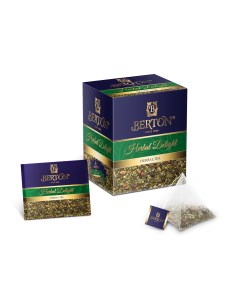 Чай зеленый листовой Травяное удовольствие 20 пирамидок Berton