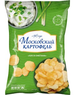 Чипсы картофельные лук и сметана хрустящие 70 г Московский картофель
