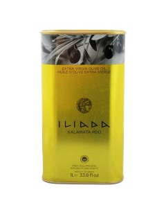 Масло оливковое PDO Kalamata нерафинированное первого холодного отжима 1 л Iliada