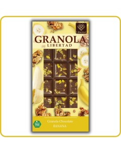 Шоколад молочный Granola с гранолой и бананом 80 г х 4 шт Libertad