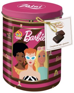 Молочный и темный шоколад ассорти в мини плитках в подарочной упаковке BARBIE 100г Zaini