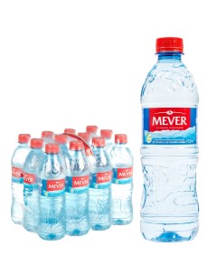 Вода минеральная негазированная природная MEVER из горного источника 12шт 500 мл Mever