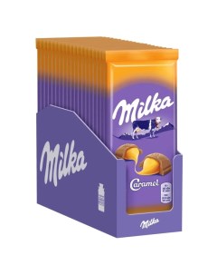 Шоколад молочный с карамельной начинкой 90 г х 20 шт Milka