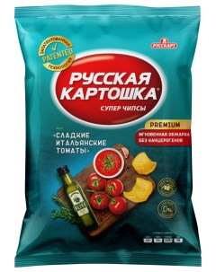 Чипсы картофельные сладкие итальянские томаты 140 г Русская картошка