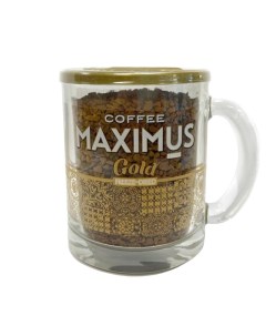 Кофе сублимированный в стеклянной кружке Gold ТМ Maximus 70г Доброе утро