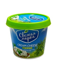 Сыр творожный Cream сheese c зеленью 55 СЗМЖ 140 г Свежая марка