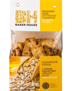 Хлебцы с семенами подсолнечника оливковым маслом и морской солью 250 г Baker house