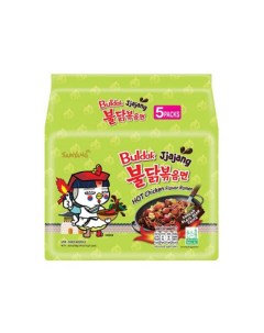 Лапша быстрого приготовления Hot Chicken Flavor Ramen Jjajang с курицей 140г 5шт Samyang