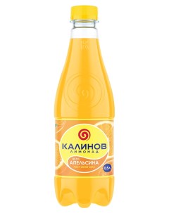 Газированный напиток Калинов Апельсин 0 5 л Калиновъ