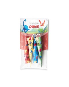 Шоколадные зонтики Динозаврики 4 х 15 г 60г Simon coll