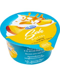 Йогурт с персиком и со вкусом крем брюле 4 2 130г Экомилк