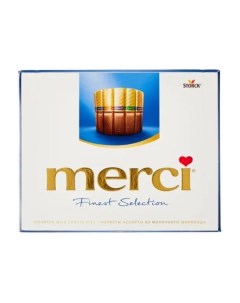 Конфеты шоколадные ассорти из молочного шоколада 250г 4 штуки Merci