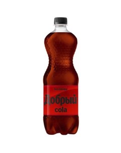 Газированный напиток Кола без сахара 12 шт по 1 л Добрый