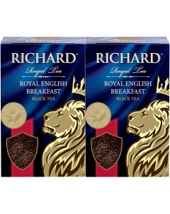 Чай черный Royal English Breakfast крупнолистовой 90 г 2 упаковки Richard