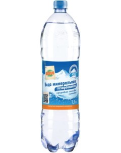 Вода природная питьевая минеральная газированная столовая 1 5 л Глобус