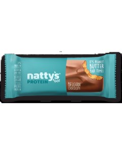 Батончик Go Pro шоколадный с арахисовой пастой в молочном шоколаде 45 г Nattys