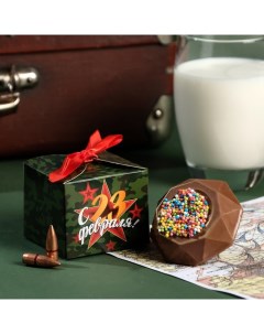 Шоколадная бомбочка С 23 февраля молочный шоколад 38 г Chocolavie