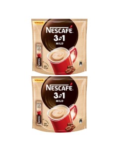 Кофе растворимый 3 в 1 мягкий 2 упаковки по 20 шт Nescafe