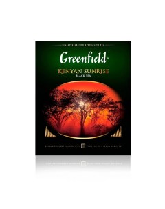 Чай чёрный Kenyan Sunrise 100 пакетиков Greenfield