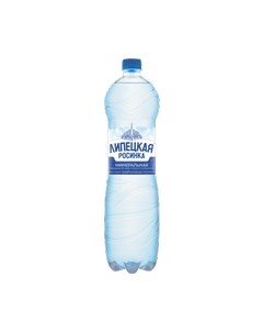 Вода минеральная Липецкая питьевая лечебно столовая газированная пластик 1 5 л Росинка