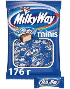 Minis шоколадные конфеты пакет 176г Milky way