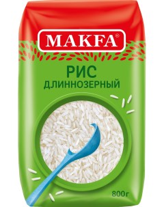 Рис белый цельный 800 г Макфа