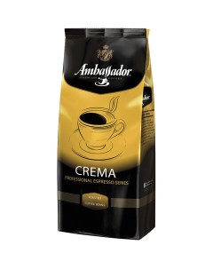 Кофе в зернах Crema 1 кг вакуумная упаковка ш к 00986 Ambassador