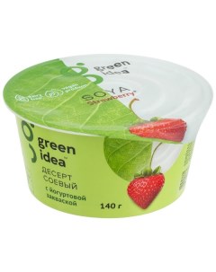 Десерт соевый с йогуртовой закваской и соком клубники 140 г Green idea