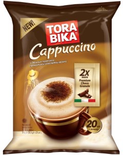 Кофе растворимый Cappuccino 3в1 с шоколадной крошкой 20шт 25 г Tora bika