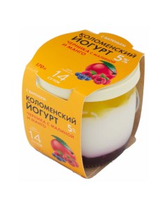 Йогурт черника малина манго 5 170 г Коломенское молоко