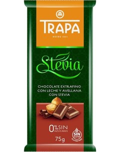 Шоколад Stevia молочный с миндалем и стевией 27 Trapa